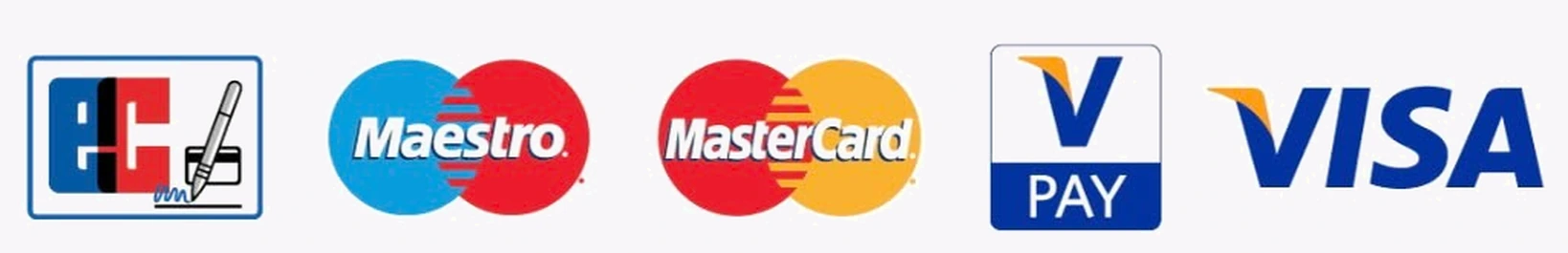 Akzeptierte Zahlungsarten: girocard, Maestro, Mastercard, V PAY und Visa